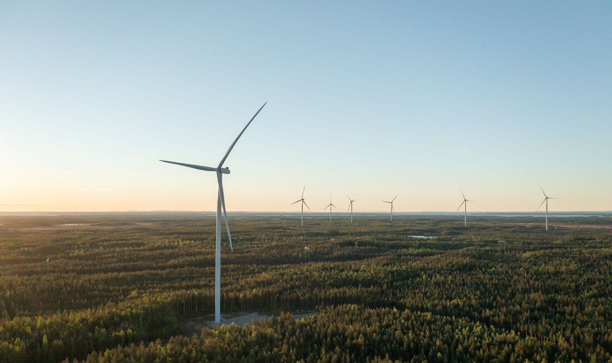 OX2-le kuuluv 132-megavatine Metsälamminkanga tuulepark Soomes.