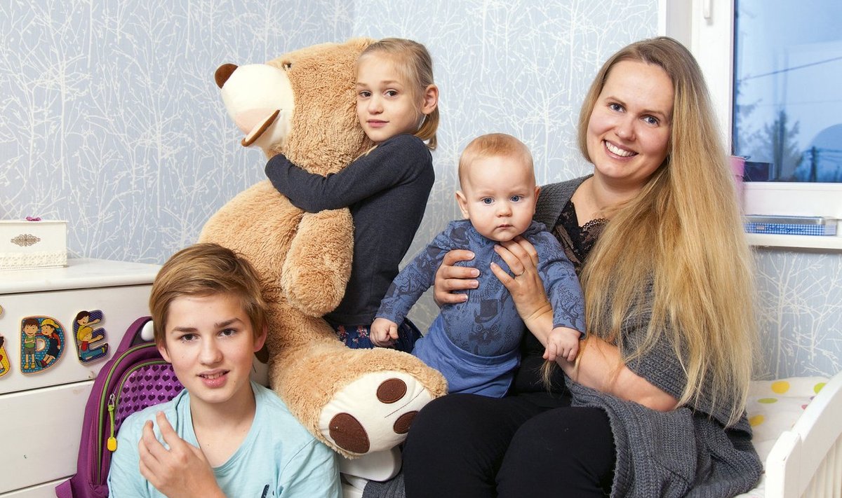 Kolme lapse ema Maret Broberg ütleb, et laps ei tohiks karistamise kartuses vanemate ees hirmu tunda. | Fotod: Hele-Mai Alamaa, Tiit Veermäe