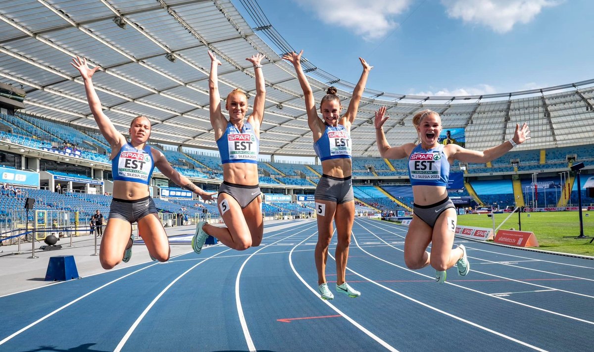 Eesti naiste 4x100 teatenaiskond jooksis uue Eesti rekordi.