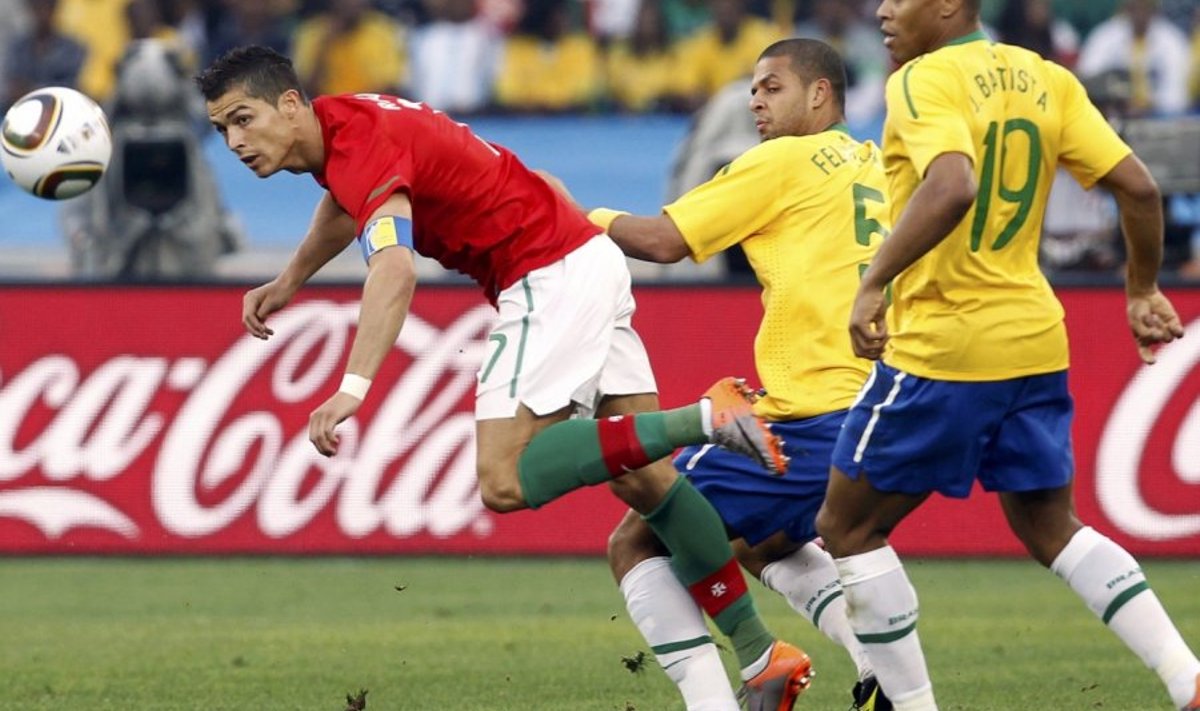 Cristiano Ronaldo (Portugal) mängus Brasiiliaga