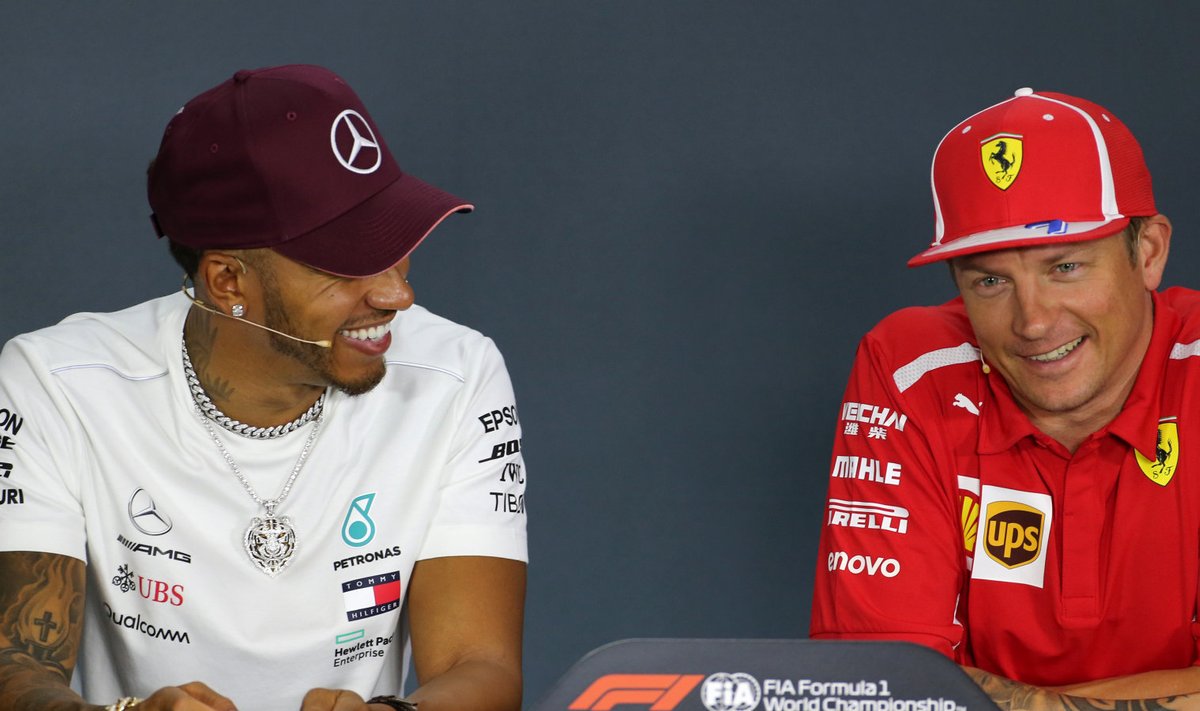 Lewis Hamilton ja Kimi Räikkönen