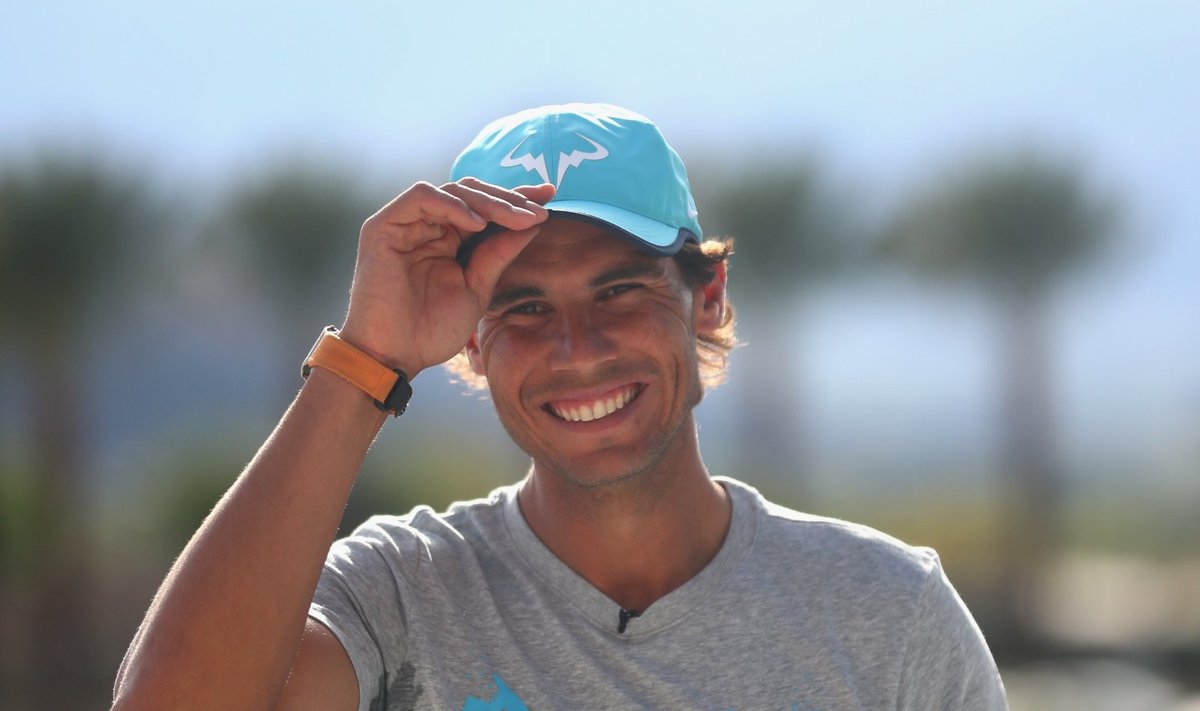 Rafael Nadal andis pressikonverentsi California palmide all.