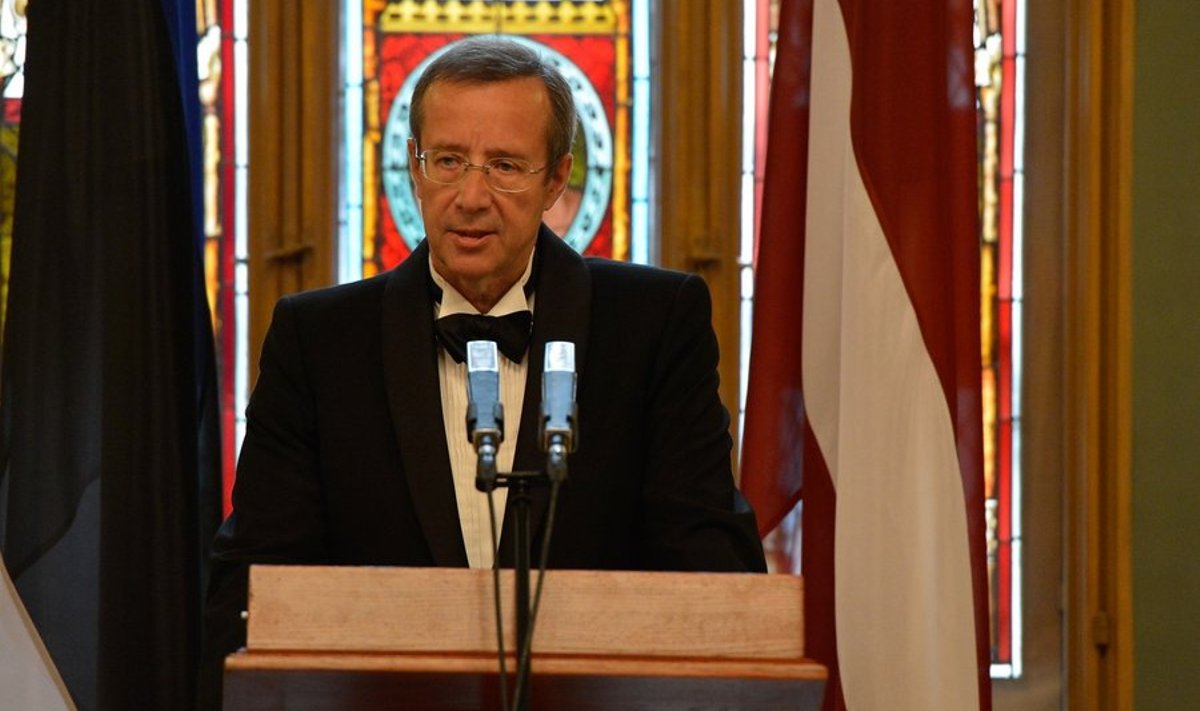 President kõnelemas eile Riias toimunud pidulikul õhtusöögil