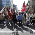 Seitse Kanada indiaanlast kõndis 1600 kilomeetrit pealinna elutingimuste üle protestima