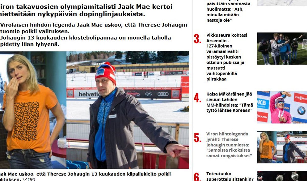 Jaak Mae arvamus on leidnud enne Lahti MM-i Soome meedias suurt kõlapinda