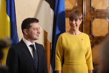 Eestisse saabunud Ukraina president Volodõmõr Zelenskõi kohtub Kersti Kaljulaidiga