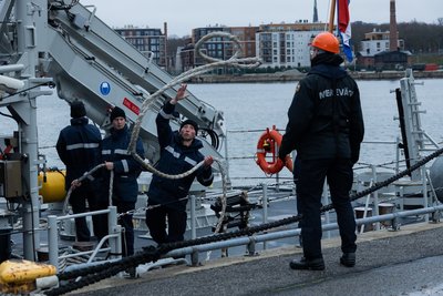 NATO 1. alalise miinitõrjegrupi kolm laeva saabusid Tallinna