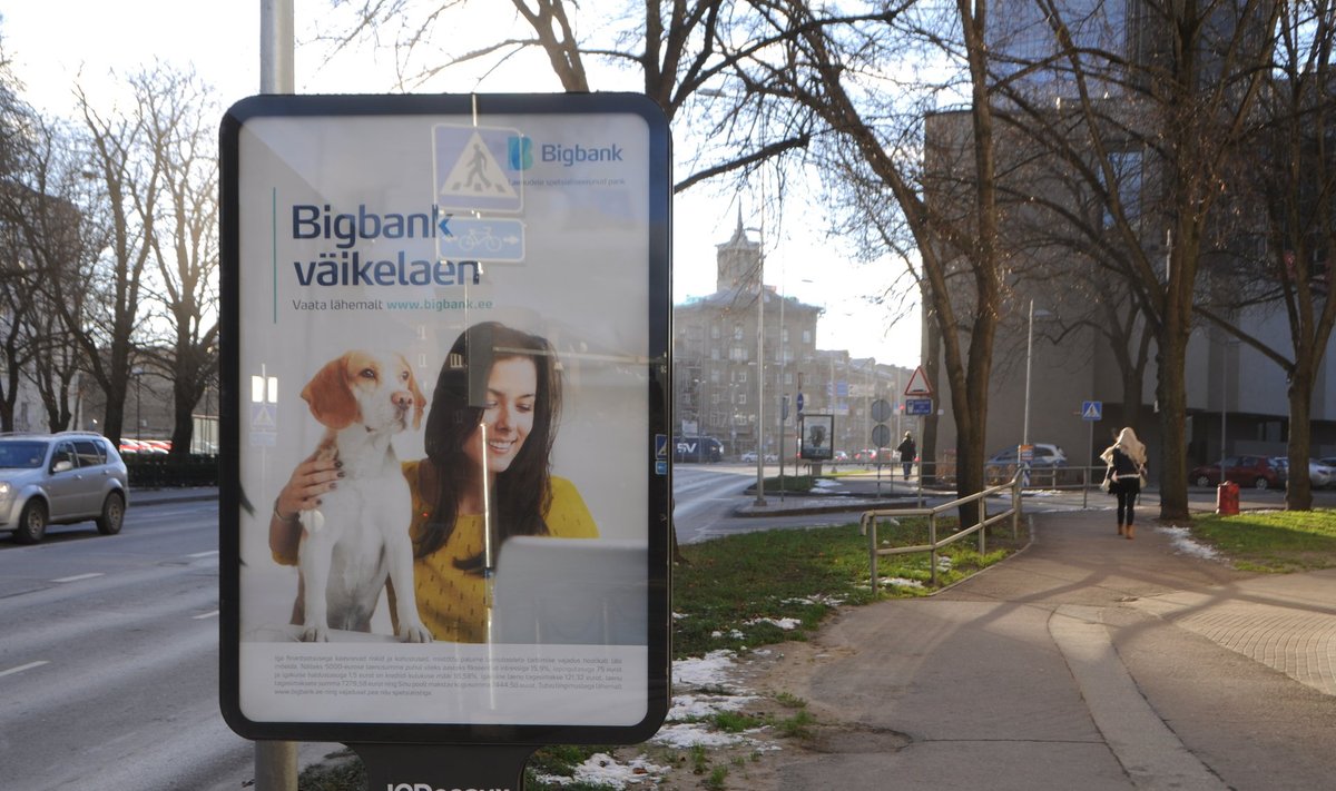 Bigbanki väikelaenu reklaam