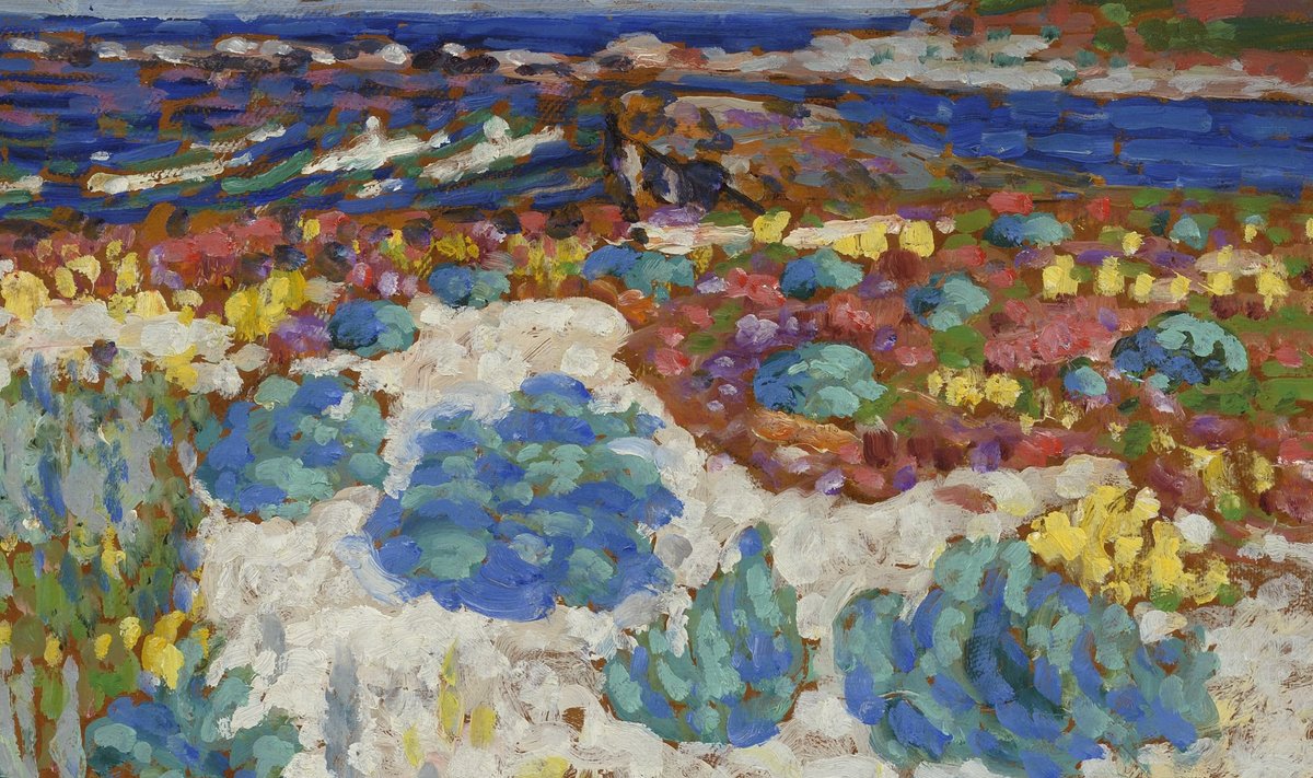 Paljureisinud Konrad Mägi jäädvustas just maastikke meelsasti. Tema värvidesse mattunud vaade Saaremaalt.