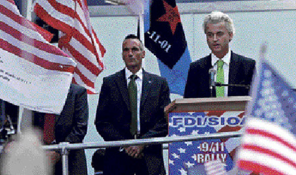 Wilders on nõutud esineja ka USA-s, pildil peab ta kõnet New Yorgis septembriterrori paiga lähedale kavandatud mošee vastu. 
