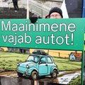 ФОТО И ВИДЕО | В Таллинне прошел пикет против введения автоналога. Вырклаэву подарили старенькую Audi