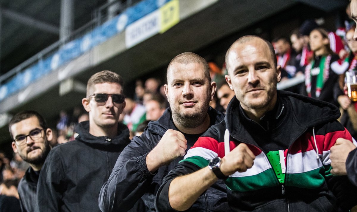 Ungarist sõitsid Tallinnasse jalgpalli vaatama sellised mehed.