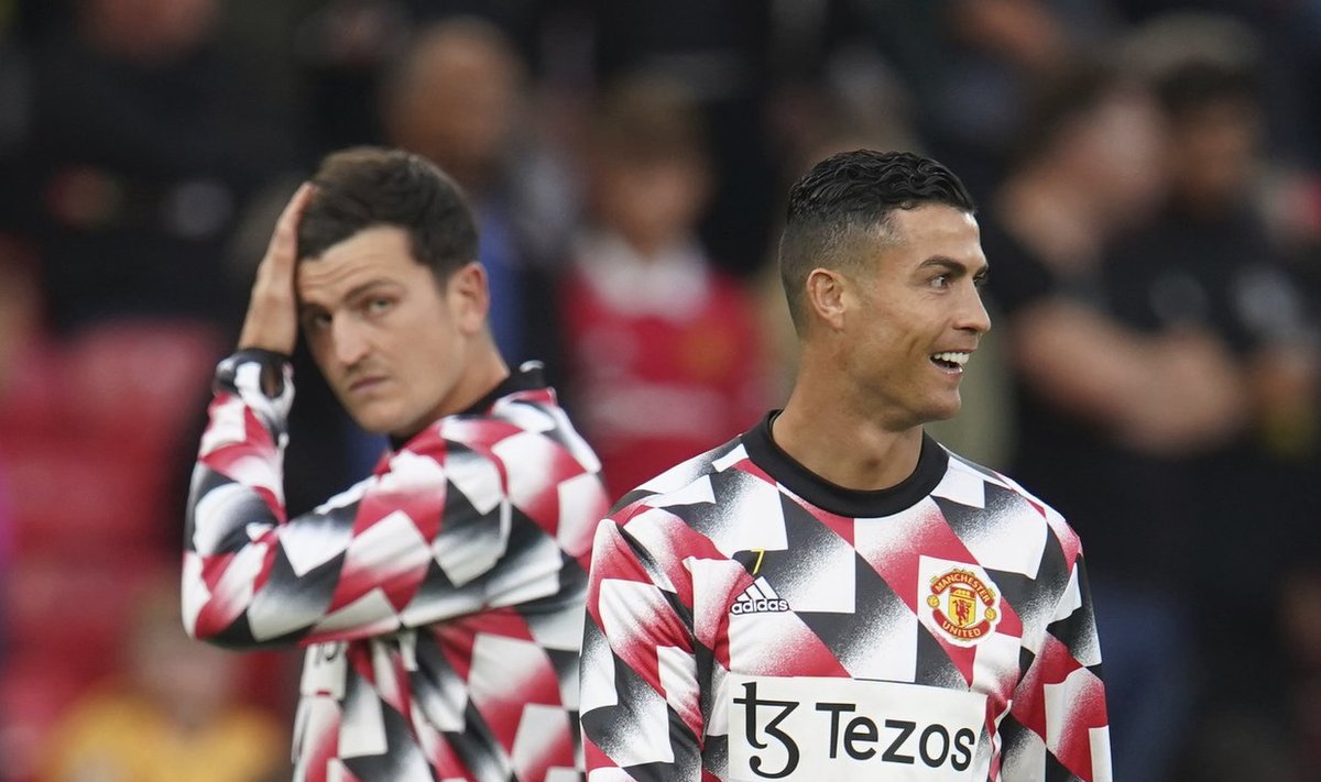 Harry Maguire ja Cristiano Ronaldo.