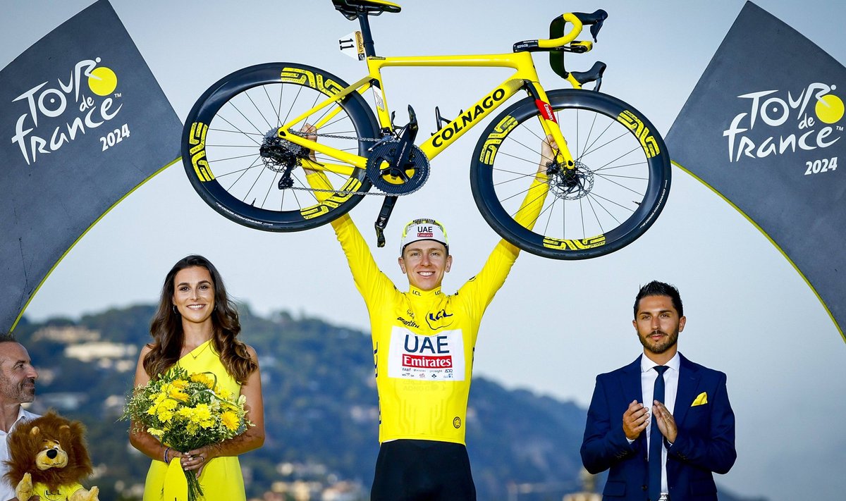 Tadej Pogacar Tour de France'i üldvõitjana.