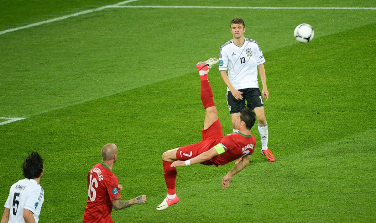 Cristiano Ronaldo katsus Saksamaaga õnne juba kaks aastat tagasi EM-i alagrupis. Siis ta väravat ei löönud. Aga seekord? 