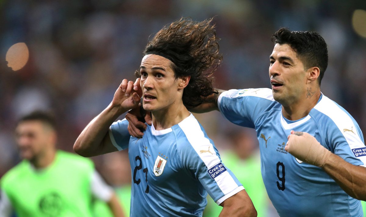 Edinson Cavani ja Luis Suarez Uruguay koondise särgis