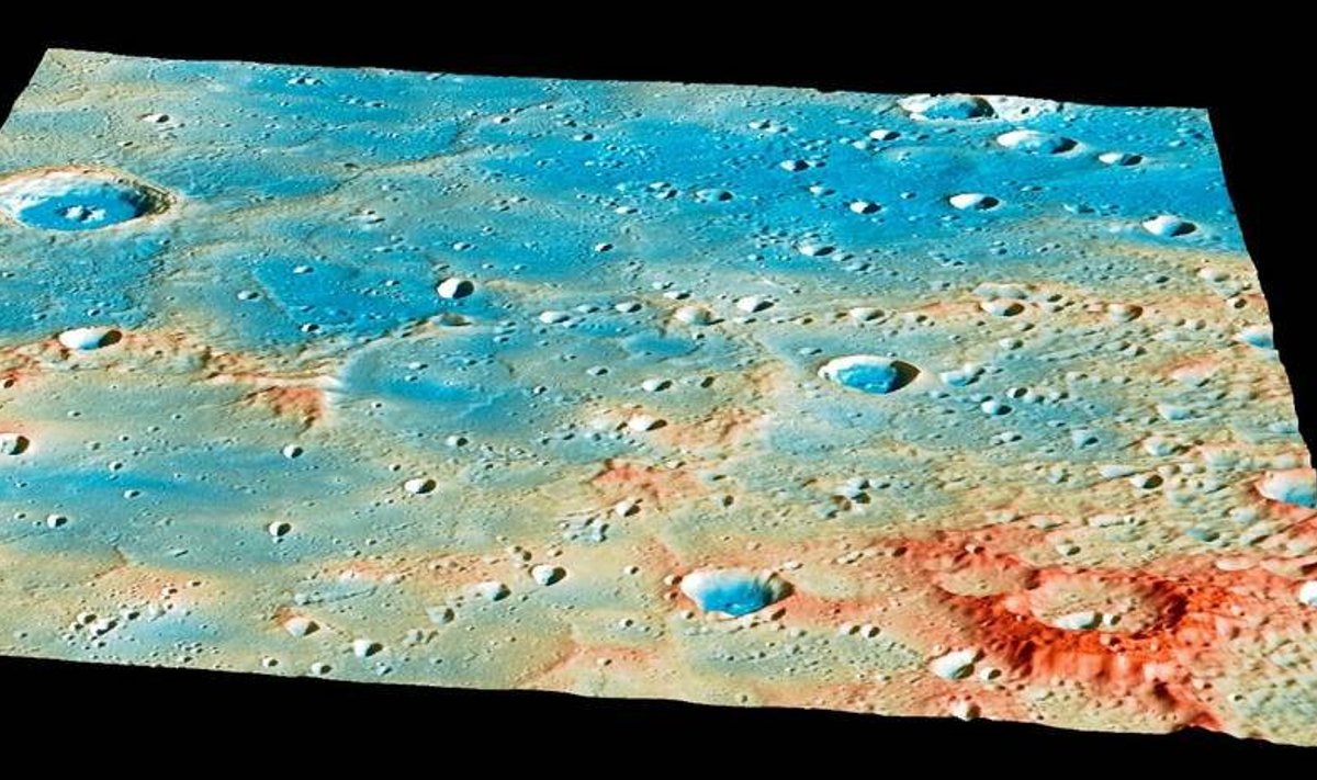 Piirkond, kuhu Messenger Merkuuri peal alla kukkus.