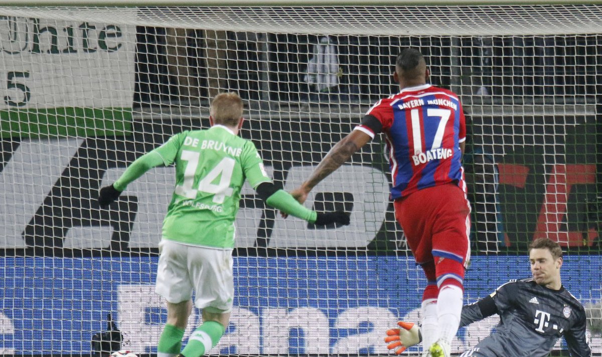 Kevin De Bruyne  (Wolfsburg) lööb Bayernile värava