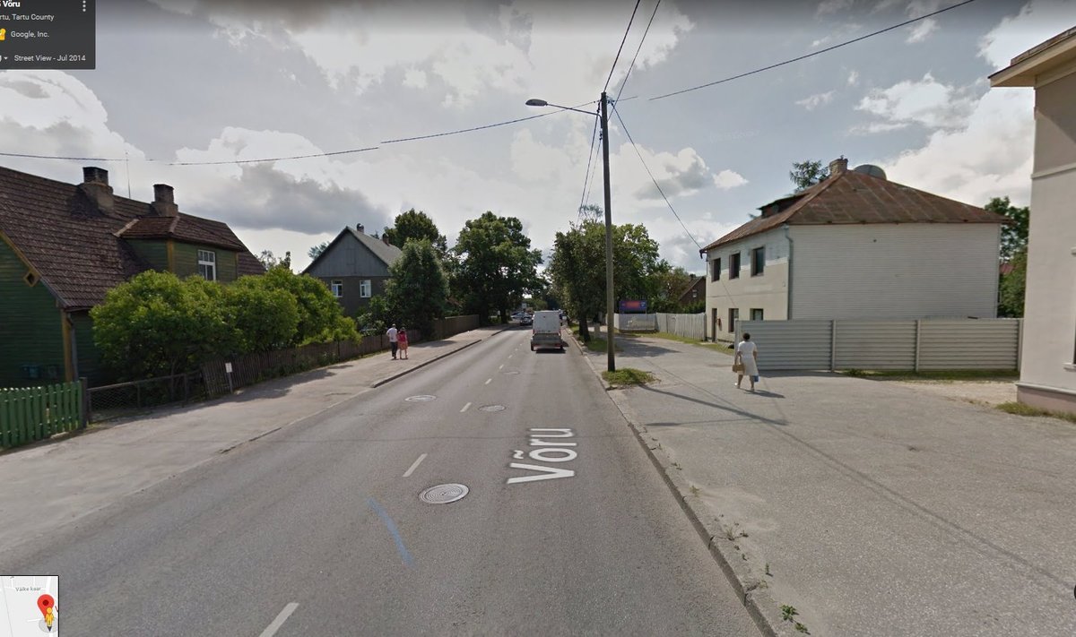 Tartu, Võru 65 juures (Google Street View ekraanitõmmis)