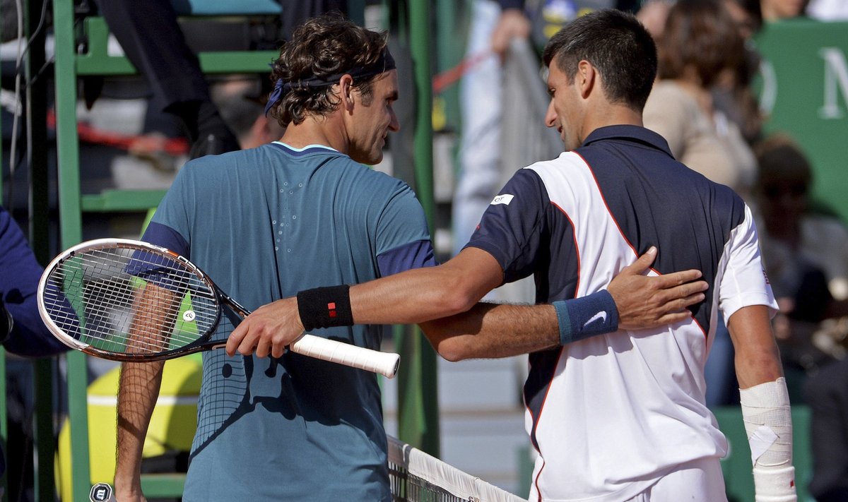 Roger Federer ja Novak Djokovic.