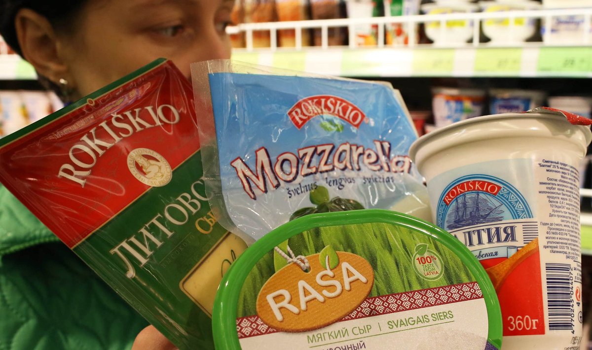Leedu piimatööstuste Venemaa turule mõeldud tooted.
