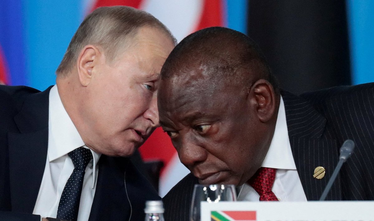 Vladimir Putin ja Cyril Ramaphosa