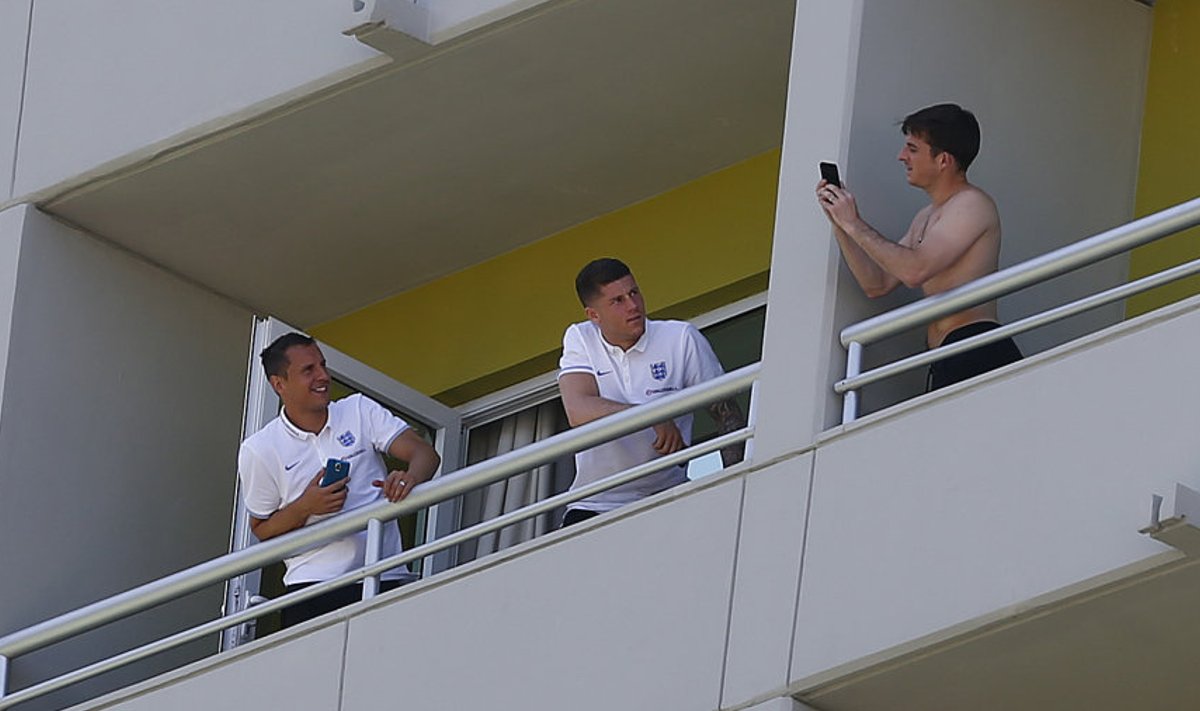 Evertoni jalgpallurid Jagielka, Barkley ja Baines Rio de Janeiros