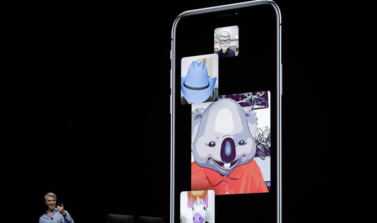 Apple'i tarkvaraarendusjuht Craig Federighi tutvustamas FaceTime'i grupivideokõnet