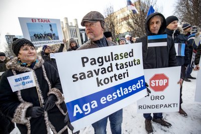 Ränderaamistiku vastased meeleavaldused Tallinnas 19. detsembril 2018
