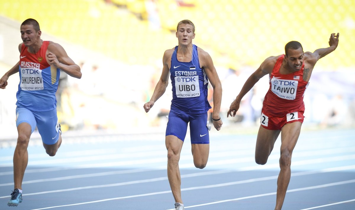 Tiitlivõistluste debüüt mõlemale: nii viskusid Maicel Uibo ja Jeremy Taiwo Moskva MM-i avaalal 100 meetri jooksus finišisirgele.