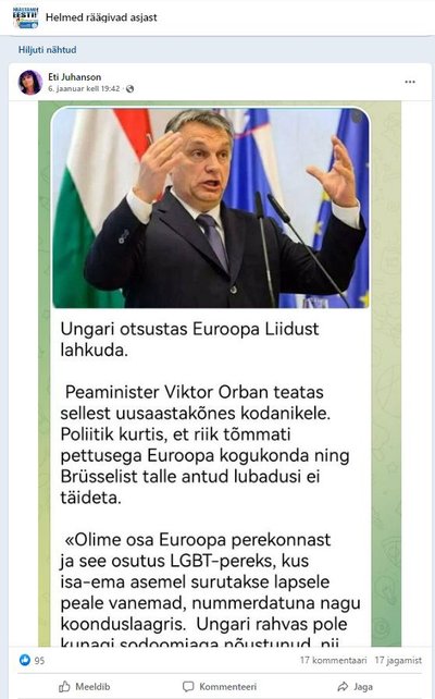 Valeväited levivad nii Facebookis kui ka Telegramis
