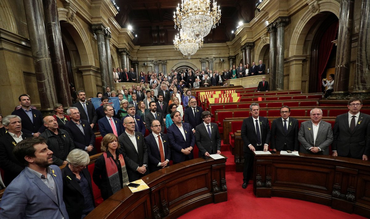 Kataloonia parlament pärast iseseisvuse väljakuulutamist.