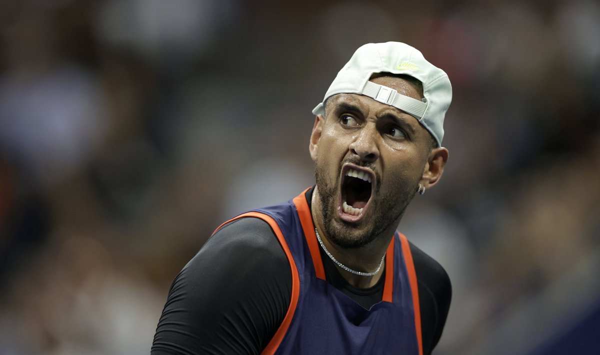 Nick Kyrgios pääses esmakordselt US Openi veerandfinaali.