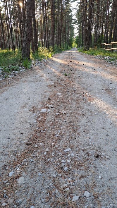 Praegu näeb Hosby külatee välja selline. „Võrreldes esialgse olukorraga, on meil praegu luks tee!“ lausub külavanem Liina Jutt. Järgmine eesmärk on saada tee tolmuvabaks ja mustkatte alla.