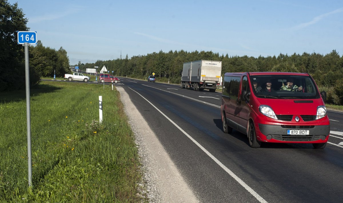 164 километр шоссе Таллинн-Нарва, где произошло трагиччное ДТП