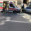 ФОТО | В центре Таллинна столкнулись автомобиль и машина скорой помощи, пострадали пять человек