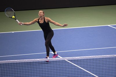 Kaia Kanepi treening enne WTA Tallinn Openi algust.