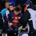 VIDEO: Lionel Messi sai Meistrite liiga mängus vigastada ning viidi kanderaamil väljakult