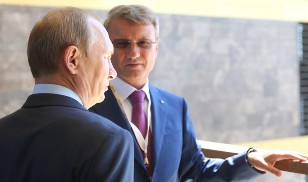Venemaa president Vladimir Putin ja Sberbanki tegevjuht German Gref