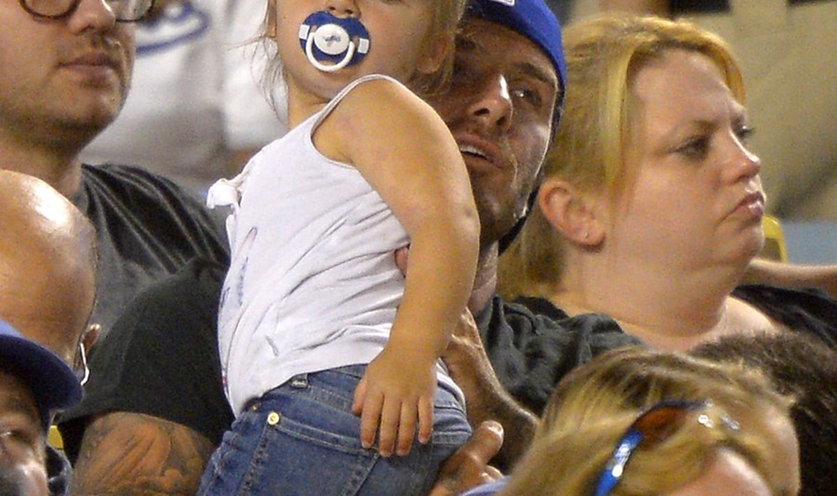 David Beckham ja tema tütar Harper