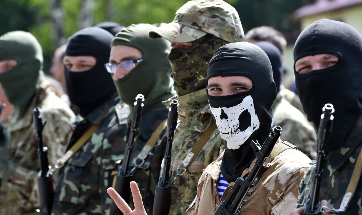 Добровольцы батальона Нацгвардии "Донбасс". 23 июня 2014.