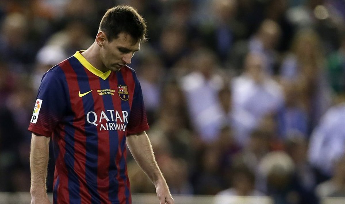 Lionel Messi pärast kaotust Copa del Reyl