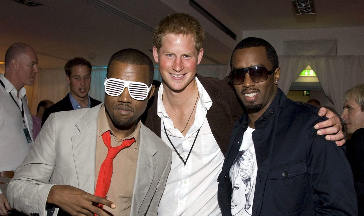 Kanye West, prints Harry ja Sean Combs ehk Diddy 2007. aastal