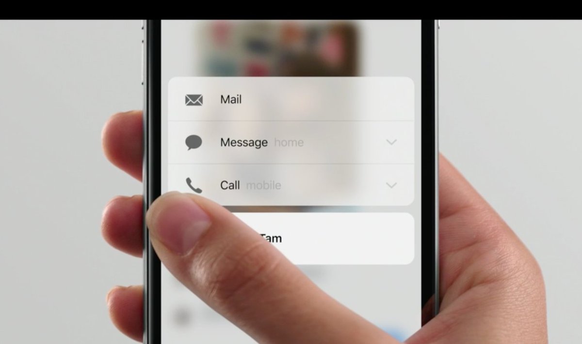 3D Touch uuel iPhone'il 