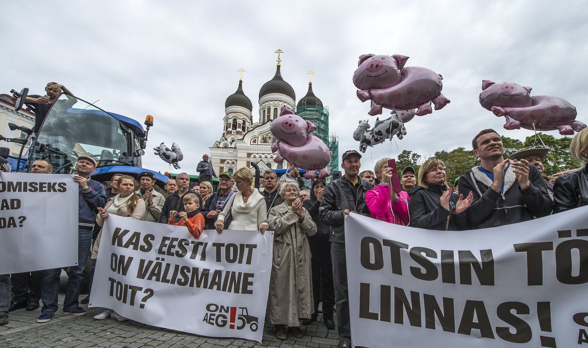 Põllumeeste meeleavaldus Tallinnas
