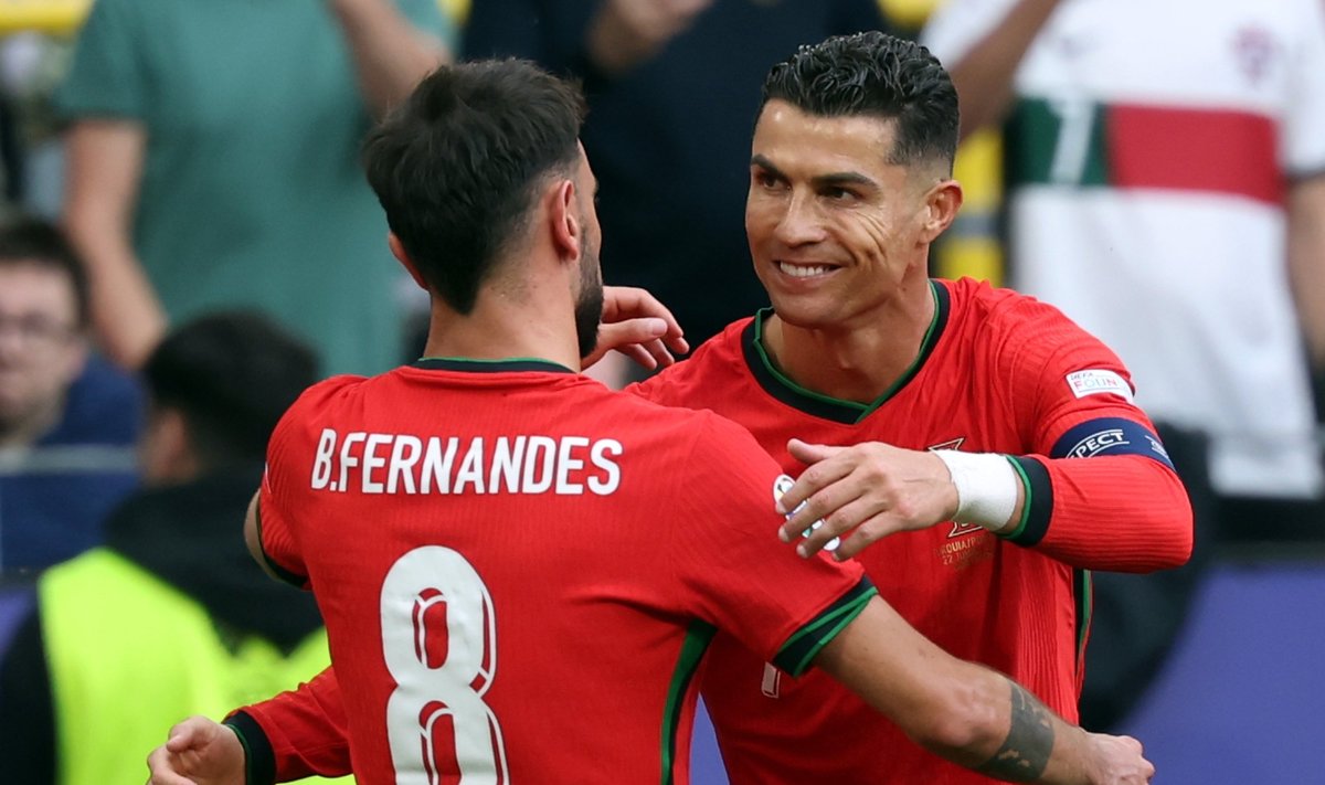 Cristiano Ronaldo ja Bruno Fernandese koostööst sündis Portugali kolmas värav.