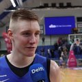 DELFI VIDEO | Poolfinaali ootamatu kangelane Nurger: olime agressiivsed ja hoidsime Ventspilsi lauast eemal