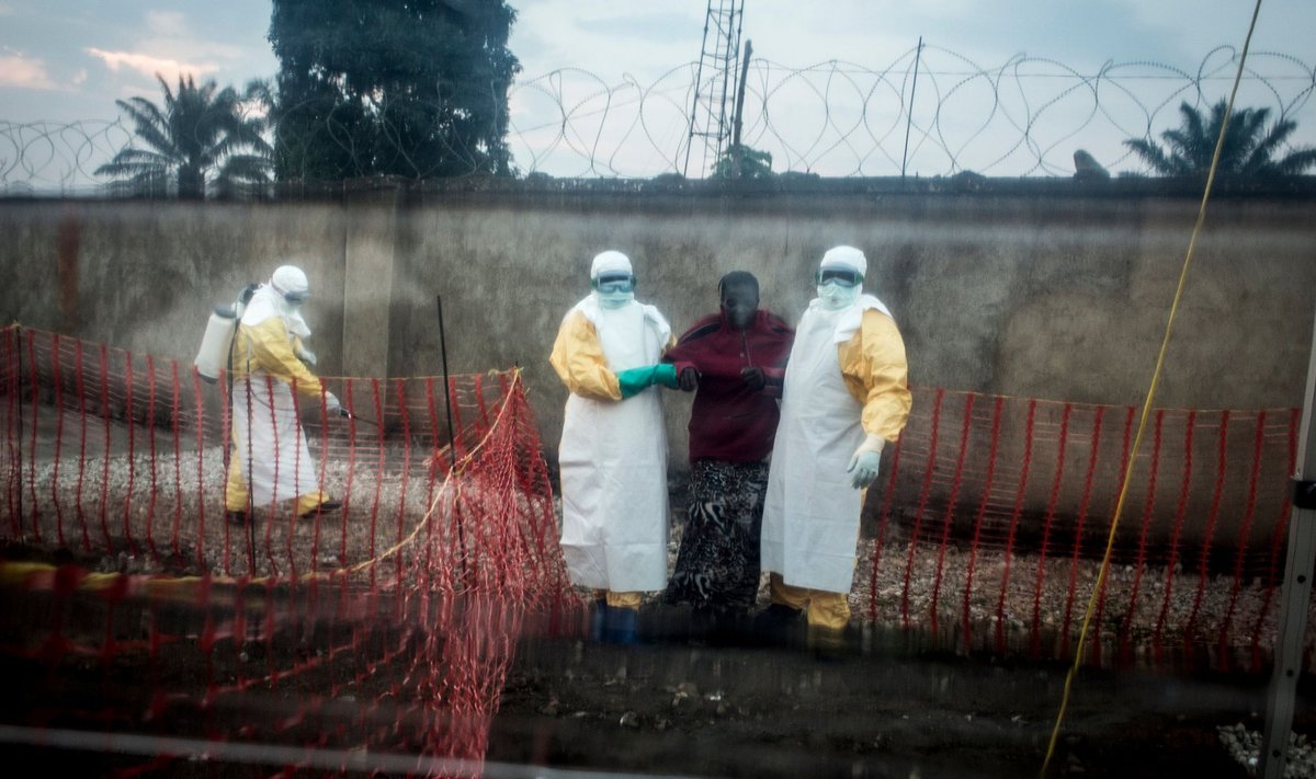 Ebolakriis on Kongos kestnud juba 15 kuud, kuid erainvestorite raha ei vabastata, sest naaberriigis pole palju surnuid. Mullu augustis tehtud pildil on Benis ebolasse haigestunud mees, keda toimetatakse raviasutusse.