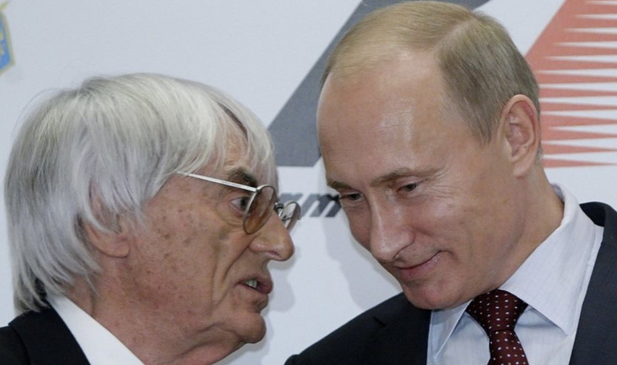 Bernie Ecclestone ja Vladimir Putin.