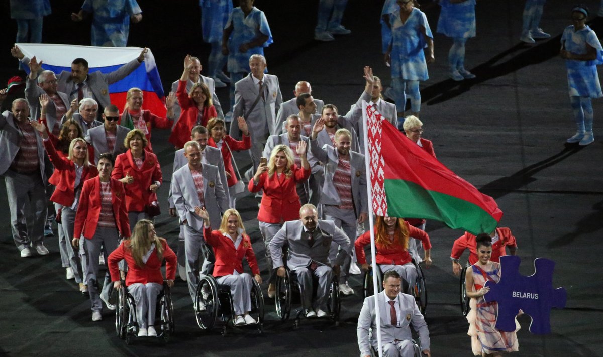Valgevene delegatsioon Rio paraolümpia avamisel